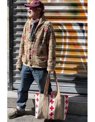 TOG BAG CROSS RAYURE KAKI