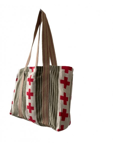 TOG BAG CROSS RAYURE KAKI