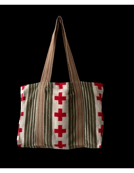 TOG BAG CROSS RAYURE KAKI