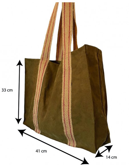 TOG BAG CROSS RAYURE KAKI