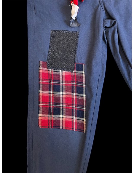 PANTALON BLEU DE CHINE  CARREAUX PANTALON BLEU DE CHINE  CARREAUX