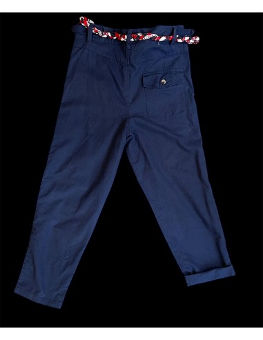 PANTALON BLEU DE CHINE  CARREAUX