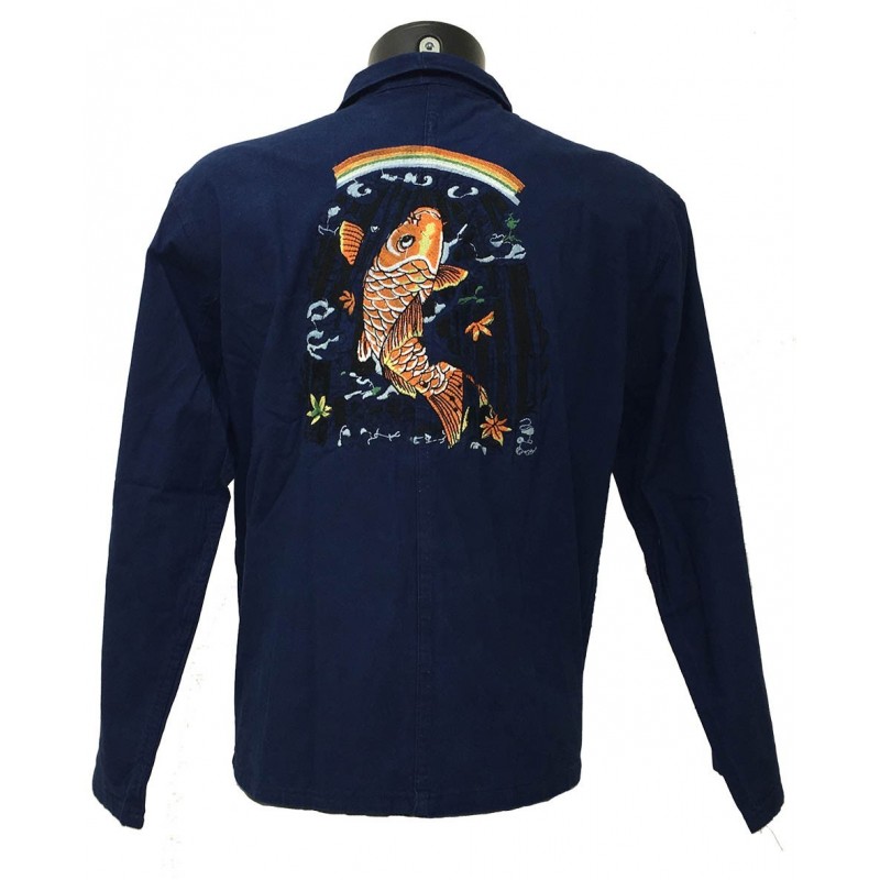 VESTE BLEU DE CHINE KOI