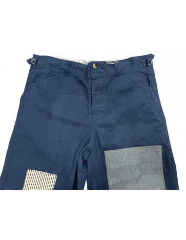 PANTALON BLEU DE CHINE PATCH N°2