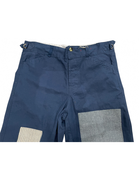 PANTALON BLEU DE CHINE PATCH N°2