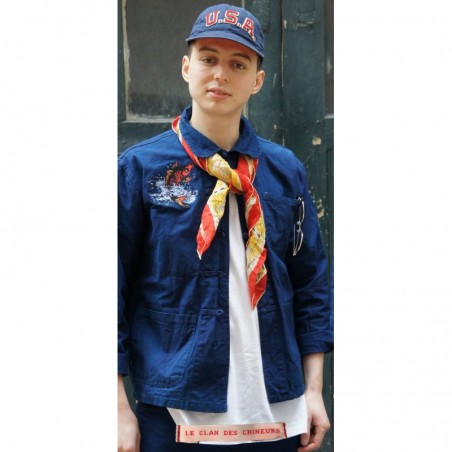 VESTE BLEU DE CHINE KOI