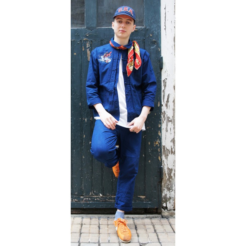 VESTE BLEU DE CHINE KOI