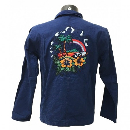 VESTE BLEU DE CHINE HAWAI VESTE BLEU DE CHINE HAWAI