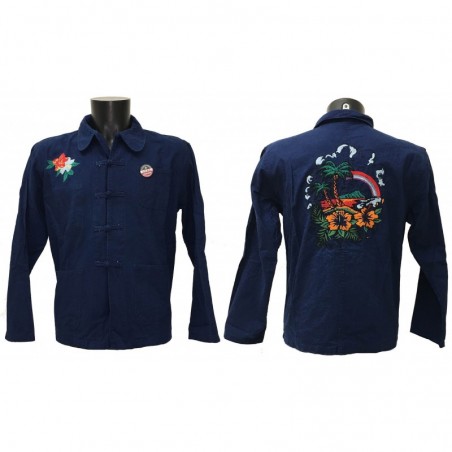 VESTE BLEU DE CHINE HAWAI VESTE BLEU DE CHINE HAWAI