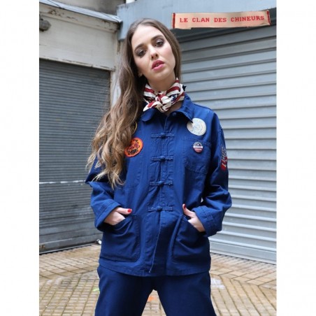 VESTE BLEU DE CHINE PATCH