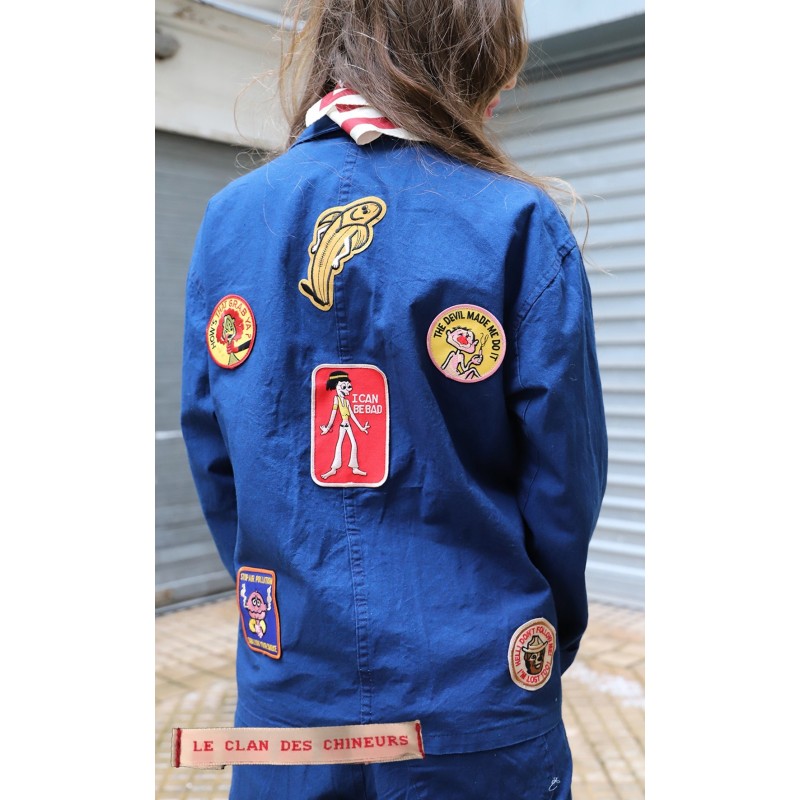 VESTE BLEU DE CHINE PATCH