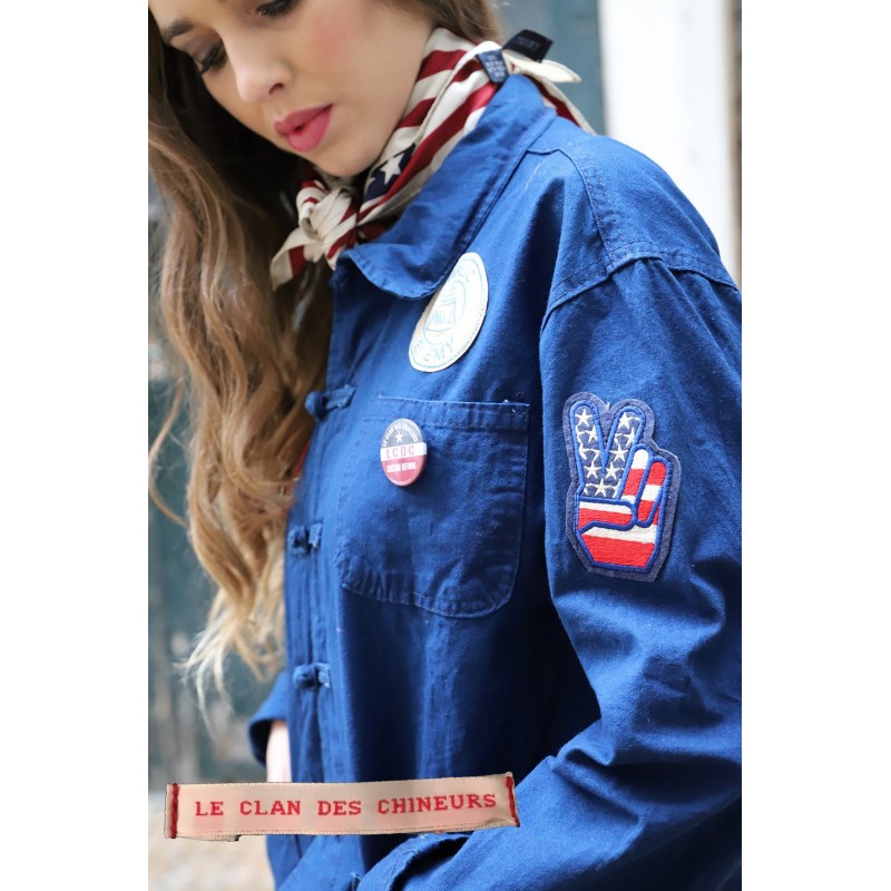 VESTE BLEU DE CHINE PATCH