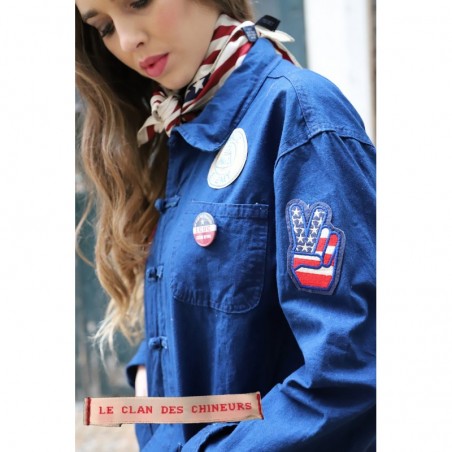VESTE BLEU DE CHINE PATCH