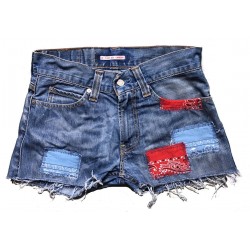 DENIM SHORT PATCH BANDANAS