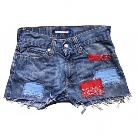 DENIM SHORT PATCH BANDANAS