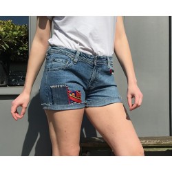 DENIM SHORT HAND STITCH 2