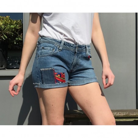 DENIM SHORT HAND STITCH DENIM SHORT HAND STITCH