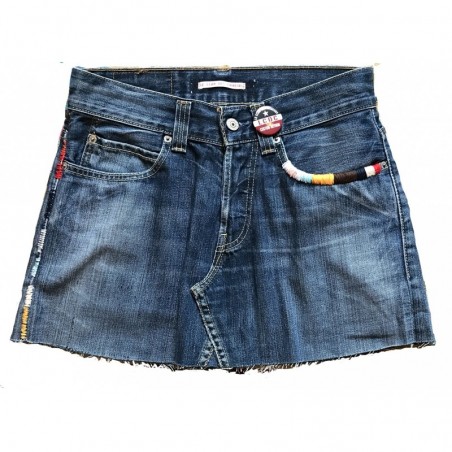 DENIM SKIRT  HAND STITCH