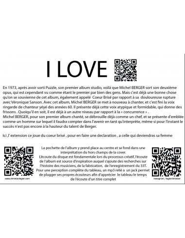 MICHEL BERGER  VYNIL MUSIC POP ART