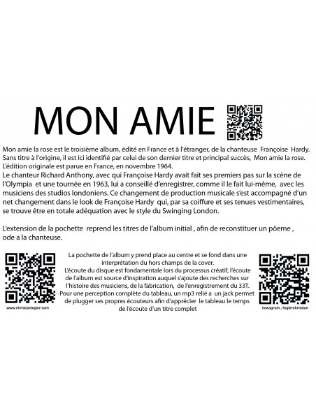 FRANCOISE HARDY MUSIC VINYL POPART